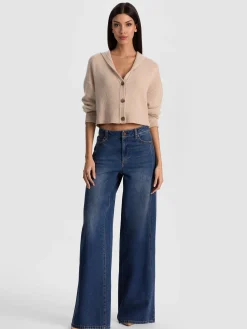 Alice and Olivia CARDIGANS*COREY HOODED CASHMERE CARDIGAN