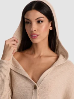 Alice and Olivia CARDIGANS*COREY HOODED CASHMERE CARDIGAN