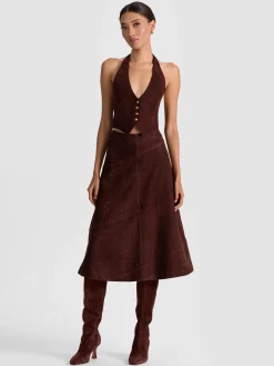 Alice and Olivia VESTS*CROSBY SUEDE VEST