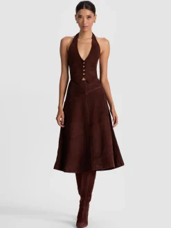 Alice and Olivia VESTS*CROSBY SUEDE VEST