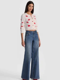 Alice and Olivia CARDIGANS*DARODA LIP CARDIGAN