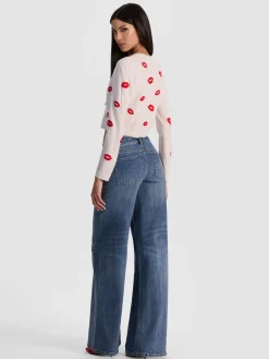 Alice and Olivia CARDIGANS*DARODA LIP CARDIGAN