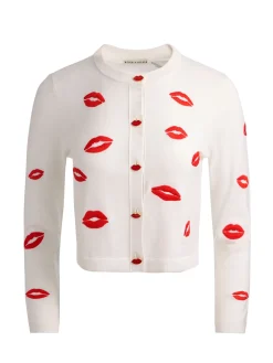 Alice and Olivia CARDIGANS*DARODA LIP CARDIGAN