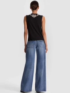 Alice and Olivia TANKS*DEDE EMBELLISHED TANK