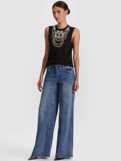 Alice and Olivia TANKS*DEDE EMBELLISHED TANK