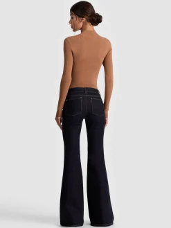 Alice and Olivia JEANS*DELILAH LACE UP JEAN