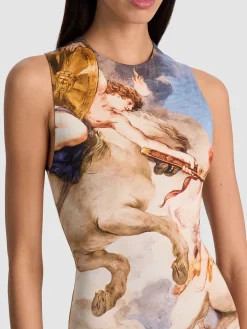Alice and Olivia MAXI*DELORA OPEN BACK MAXI DRESS