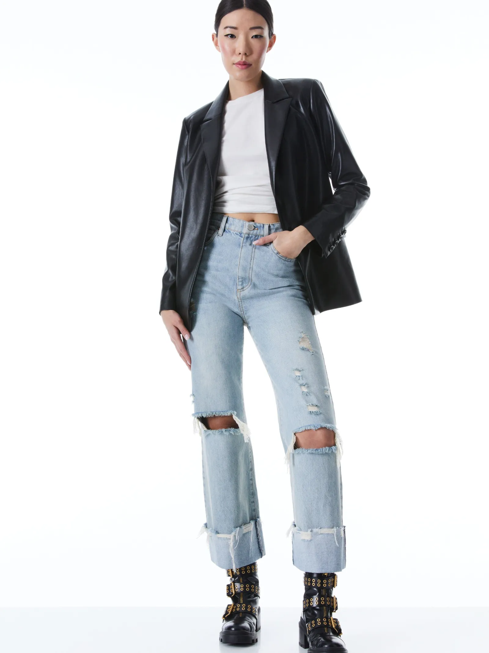 Alice and Olivia BLAZERS*DENNY VEGAN BLAZER