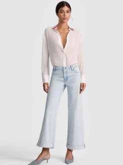 Alice and Olivia BLOUSES*DIMITRA OVERSIZED BUTTON DOWN