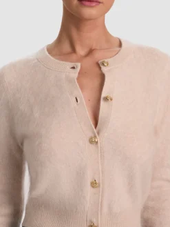 Alice and Olivia CARDIGANS*DOLLIE BRUSHED CASHMERE CARDIGAN