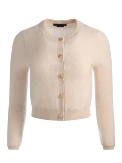 Alice and Olivia CARDIGANS*DOLLIE BRUSHED CASHMERE CARDIGAN