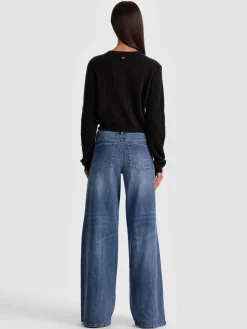Alice and Olivia CARDIGANS*DOLLIE CASHMERE CABLEKNIT CARDIGAN