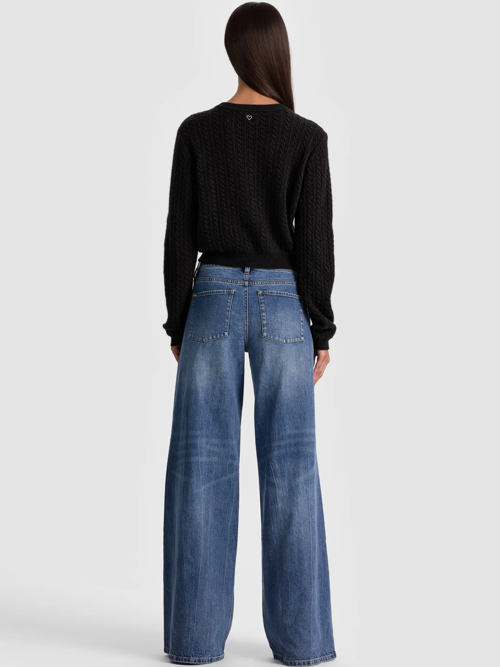 Alice and Olivia CARDIGANS*DOLLIE CASHMERE CABLEKNIT CARDIGAN