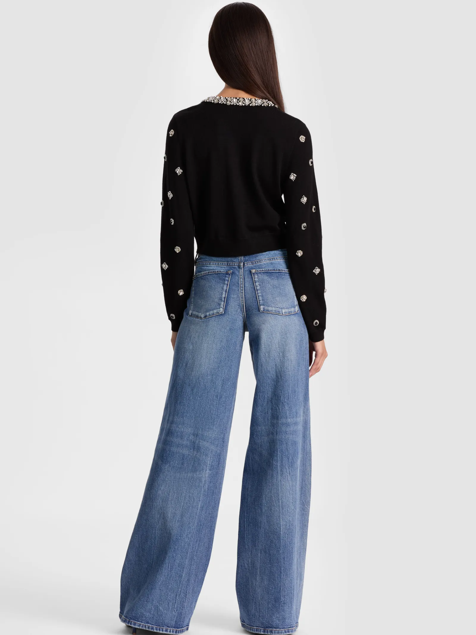 Alice and Olivia CARDIGANS*DOLLIE EMBELLISHED CARDIGAN
