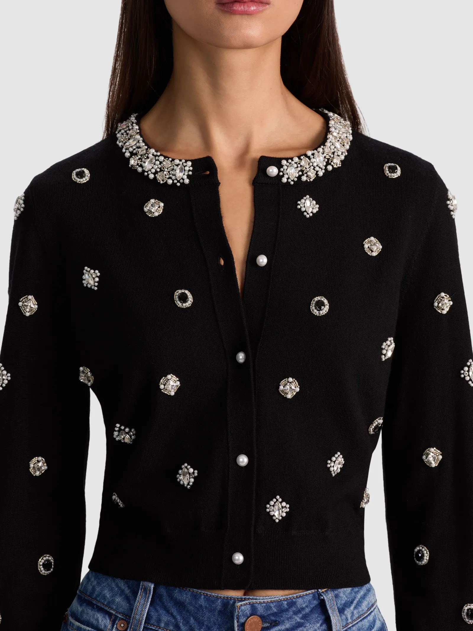 Alice and Olivia CARDIGANS*DOLLIE EMBELLISHED CARDIGAN