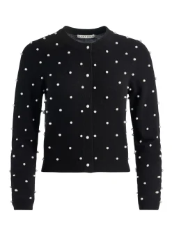 Alice and Olivia CARDIGANS*DOLLIE EMBELLISHED CASHMERE CARDIGAN