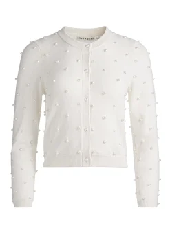 Alice and Olivia CARDIGANS*DOLLIE EMBELLISHED CASHMERE CARDIGAN