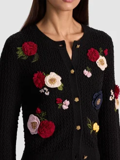 Alice and Olivia CARDIGANS*DOLLIE FLORAL CARDIGAN