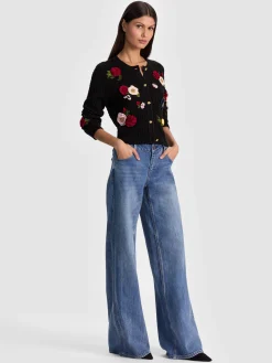 Alice and Olivia CARDIGANS*DOLLIE FLORAL CARDIGAN