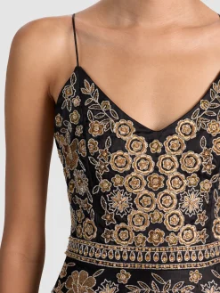 Alice and Olivia MAXI*DOMENICA EMBELLISHED GOWN
