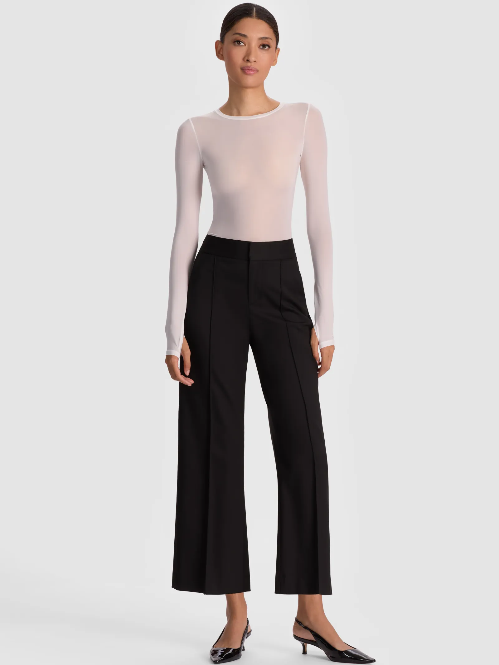 Alice and Olivia WIDE LEG*DYLAN CROPPED TROUSER