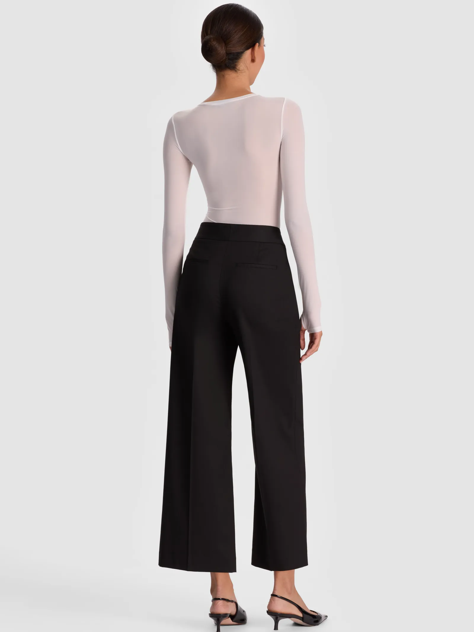 Alice and Olivia WIDE LEG*DYLAN CROPPED TROUSER