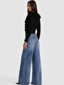 Alice and Olivia CARDIGANS*EILEEN RUFFLE CARDIGAN