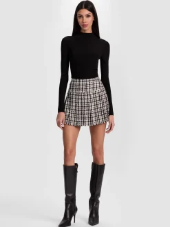 Alice and Olivia MINI*EMILIE TWEED MINI SKIRT