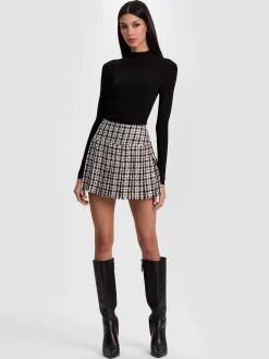Alice and Olivia MINI*EMILIE TWEED MINI SKIRT