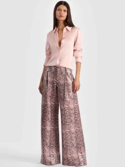 Alice and Olivia VEGAN*ERIC VEGAN SNAKESKIN PANT