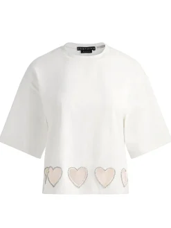 Alice and Olivia T-SHIRTS*EVAN HEART CUTOUT TEE