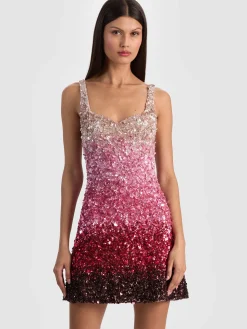 Alice and Olivia MINI*EVE EMBELLISHED MINI DRESS