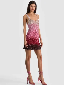 Alice and Olivia MINI*EVE EMBELLISHED MINI DRESS