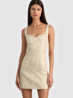 Alice and Olivia MINI*EVE EMBROIDERED MINI DRESS