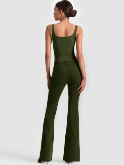 Alice and Olivia BODYSUITS*EVE ZIP FRONT BODYSUIT