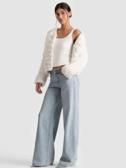 Alice and Olivia JACKETS*FAWN FAUX FUR JACKET
