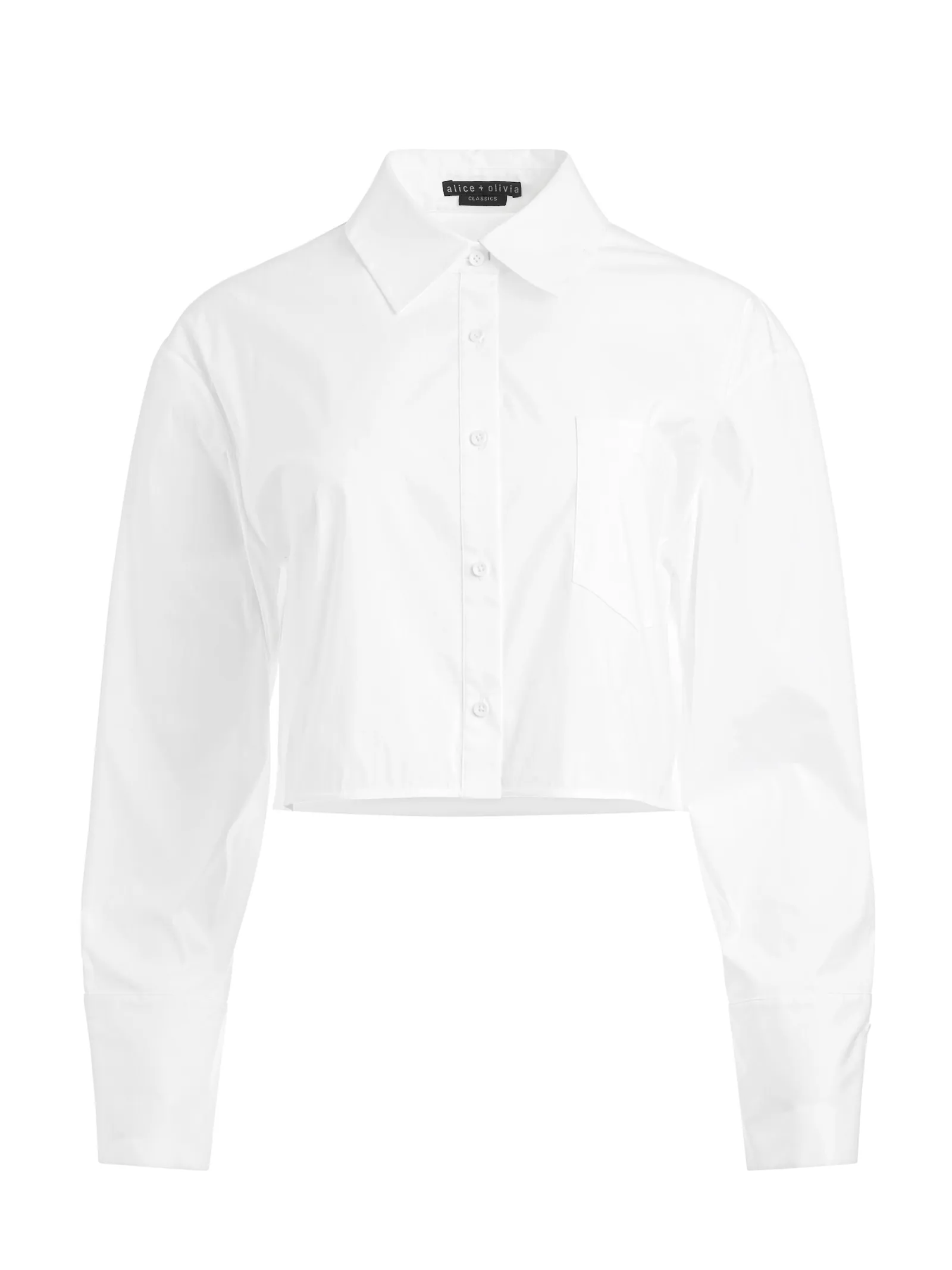 Alice and Olivia CROP TOPS*FINELY CROPPED BUTTON DOWN