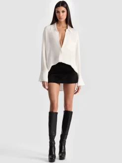 Alice and Olivia BLOUSES*FINELY OVERSIZED BUTTON DOWN