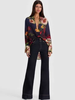 Alice and Olivia BLOUSES*FINELY OVERSIZED BUTTON DOWN