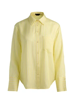 Alice and Olivia BLOUSES*FINELY PINSTRIPED BUTTON DOWN