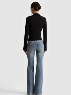 Alice and Olivia ANDREW PANT|JADE MESH BUTTON DOWN*FREYA FITTED TOP