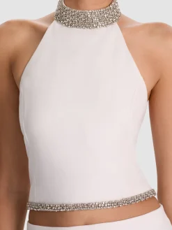 Alice and Olivia TANKS*GATZ EMBELLISHED TOP