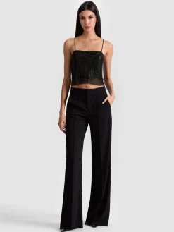 Alice and Olivia CROP TOPS*GRAZI CHAINMAIL TOP