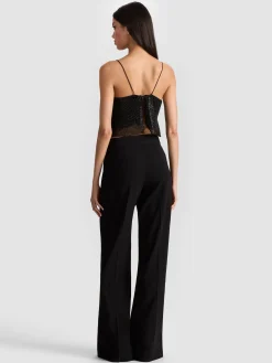 Alice and Olivia CROP TOPS*GRAZI CHAINMAIL TOP