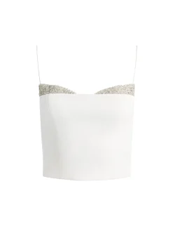 Alice and Olivia TANKS*HALLIE EMBELLISHED PEEKABOO TOP