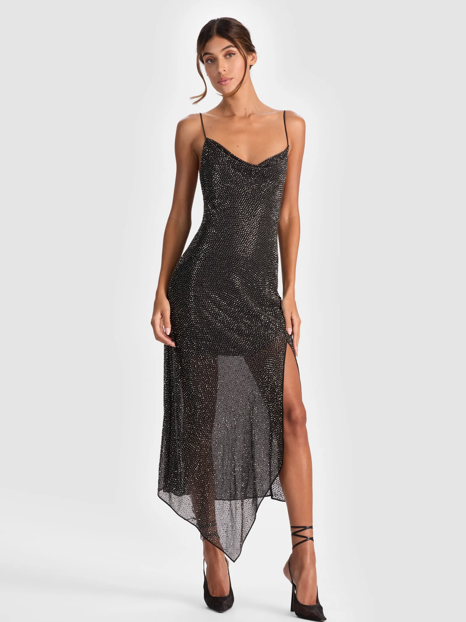 Alice and Olivia MIDI*HARMONY EMBELLISHED SLIP DRESS