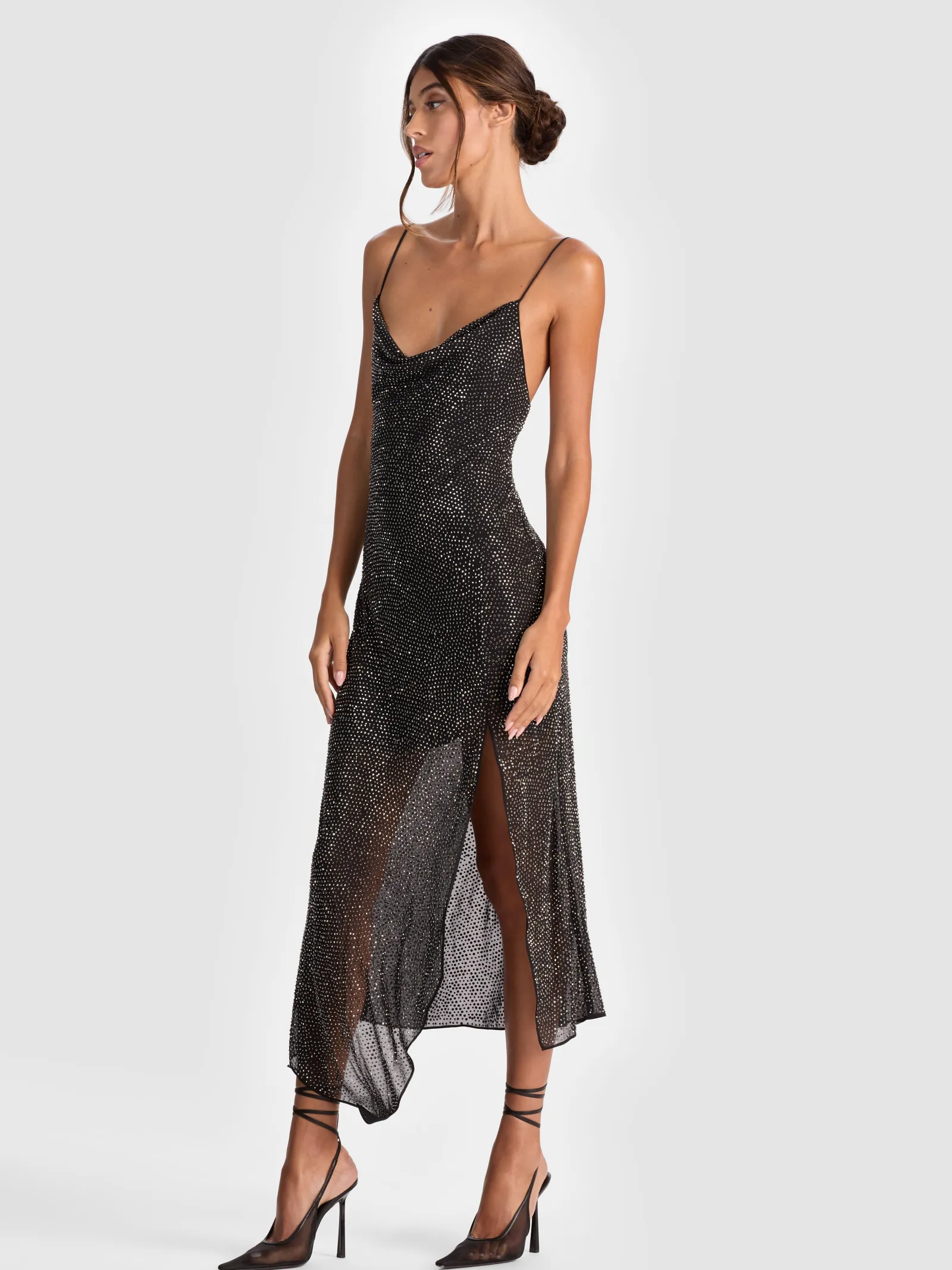 Alice and Olivia MIDI*HARMONY EMBELLISHED SLIP DRESS