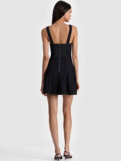 Alice and Olivia MINI*HOLLIS DENIM MINI DRESS