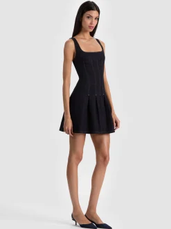 Alice and Olivia MINI*HOLLIS DENIM MINI DRESS