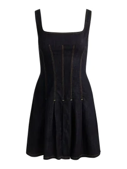 Alice and Olivia MINI*HOLLIS DENIM MINI DRESS